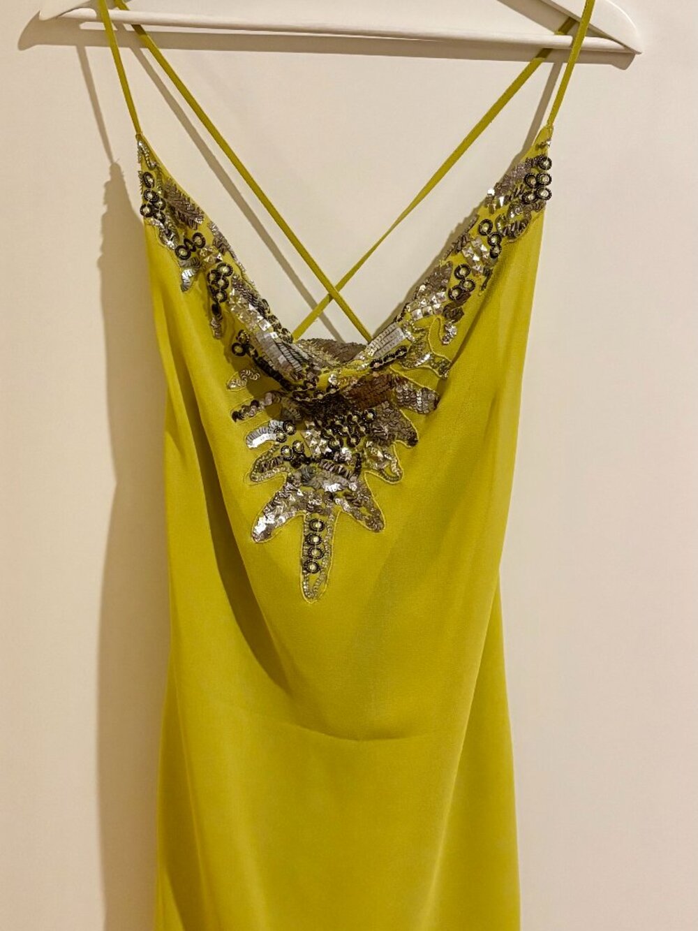 Strap Open Back Sequin Dress